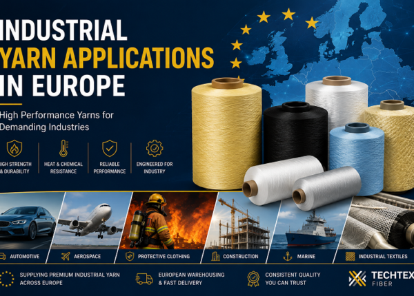 Industrial yarn applications in Europe across automotive aerospace construction and technical textiles